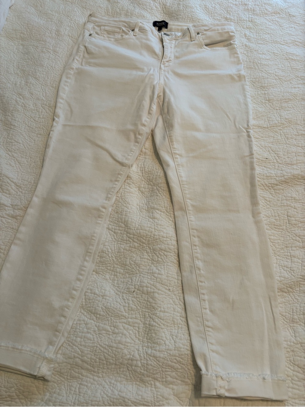NYDJ Women’s White Straight-Leg Jeans - Picture 4 of 7